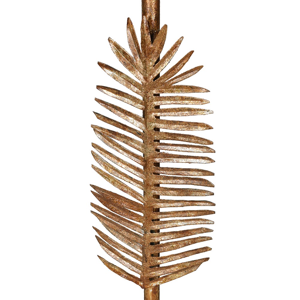 Gold Areca Spikey Lamp with Shade